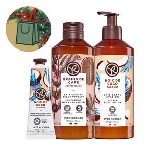 Sada péče o tělo Kokos a Zrnka kávy