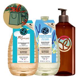 Sada sprchových gelů Mořská řasa & motar přímořský a Monoi